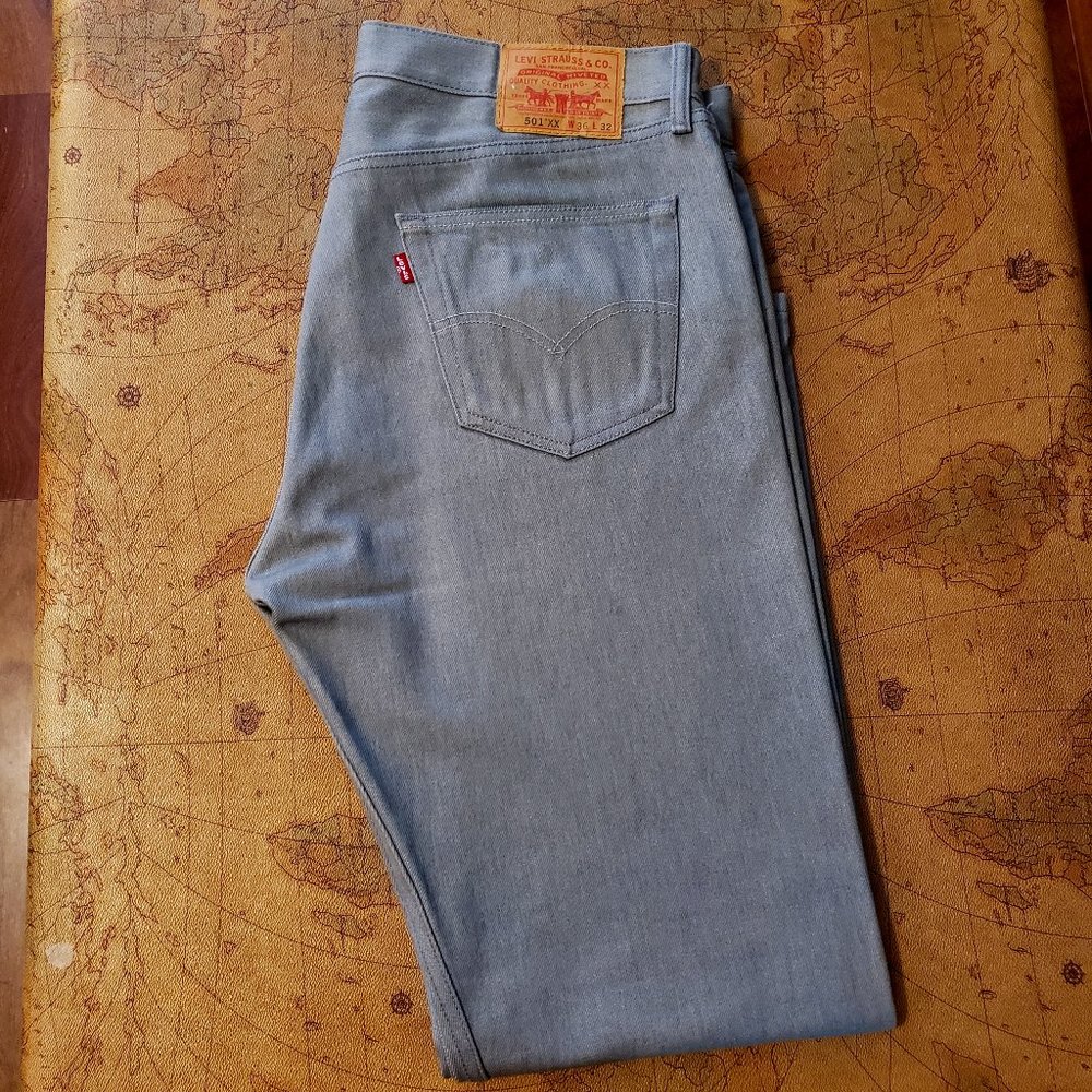Levi's 501 Original Shrink to Fit Men's Jeans Light Gray W36 L32